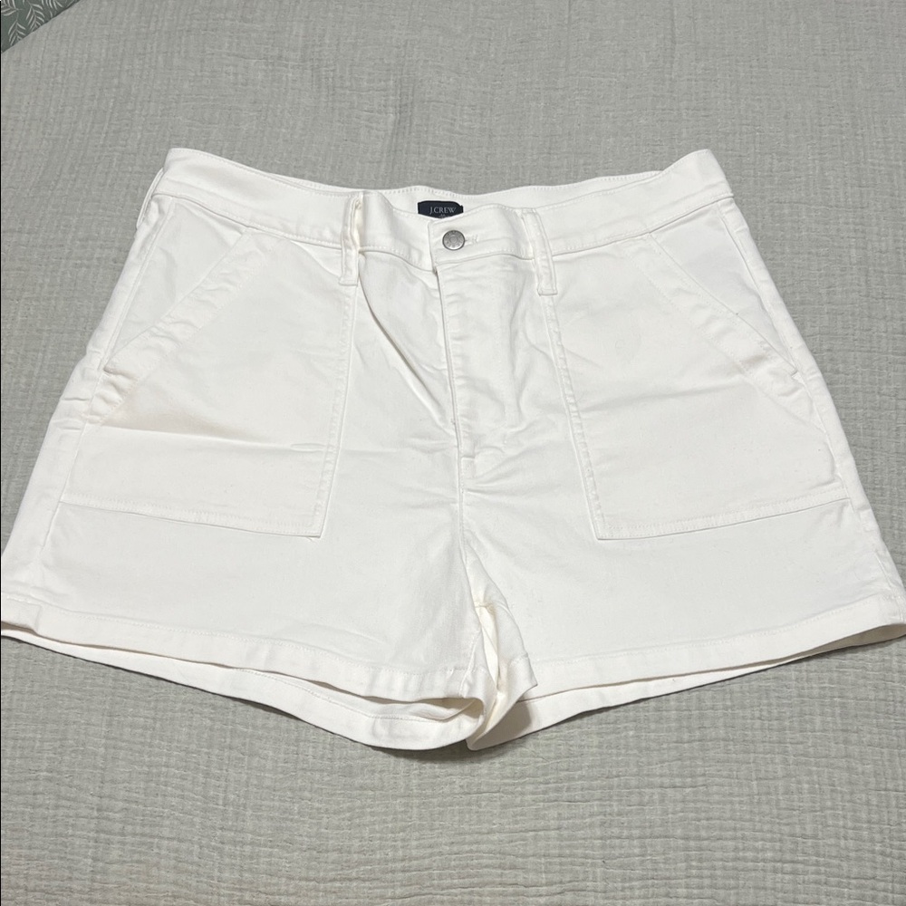 J. Crew Women's White Jean Shorts Size: 32 (US 14)